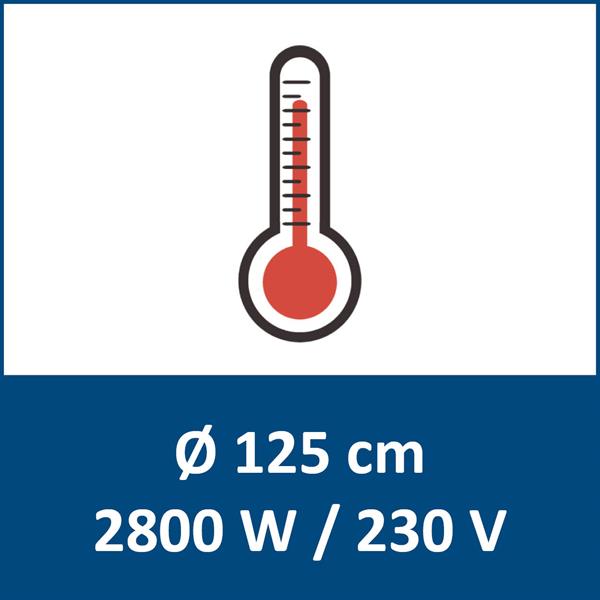 Bodenheizung 2800 W / 230 V (bis Ø 125 cm)