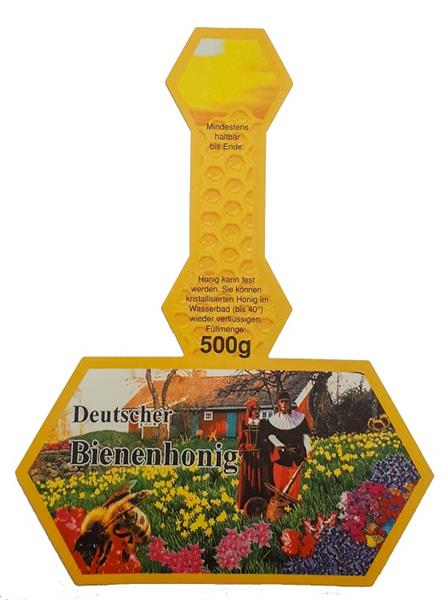 Etikett "Deutscher Bienenhonig" (Gewährverschluss) 500 g