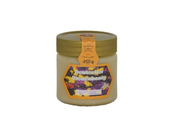 Etikett "Deutscher Bienenhonig" (Gewährverschluss) 250 g