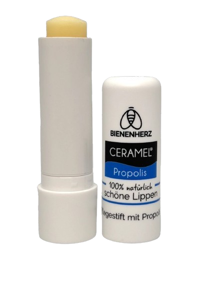 BIENENHERZ® Ceramel Lippenpflege mit Propolis | 4,6g Pflege pur