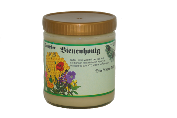 Etikett "Deutscher Bienenhonig" (grün, gummiert) 500 g