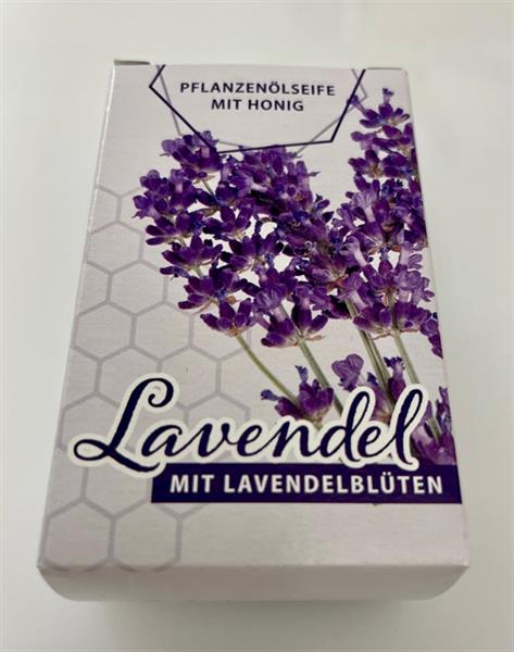 Lavendel-Blüten-Seife mit Honig 100g