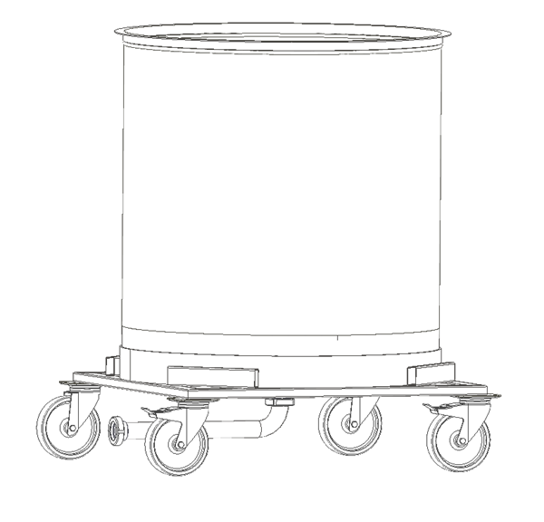 CFM-Abfüllbehälter 1.000 kg (Auflagedeckel) inkl. Stativ