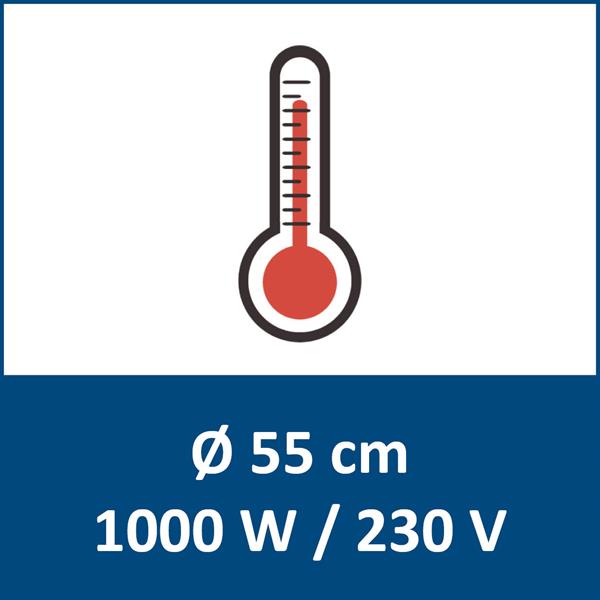 Bodenheizung 1000 W / 230 V (55 cm bis Ø 63 cm)