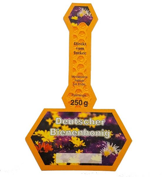 Etikett "Deutscher Bienenhonig" (Gewährverschluss) 250 g