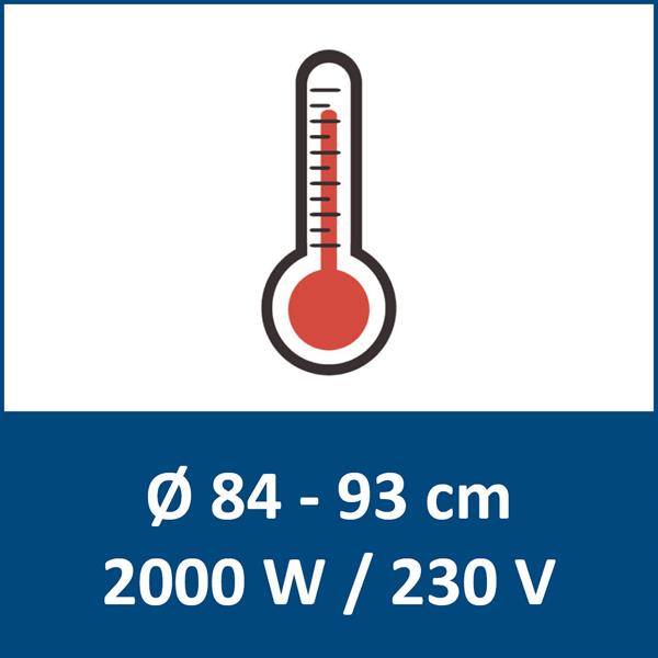 Bodenheizung 2000 W / 230 V (Ø 84 - 93 cm)