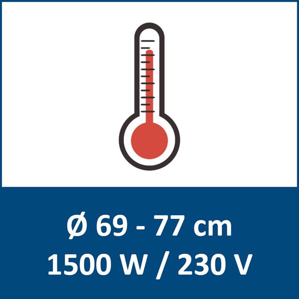 Bodenheizung 1500 W / 230 V (Ø 69 - 77 cm)